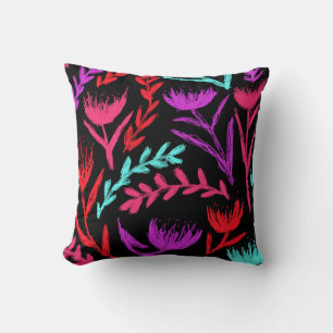 Wildflowers in Colours that POP!  Throw Pillow
