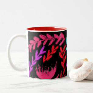 Wildflowers in Colours that POP!  Two-Tone Coffee Mug