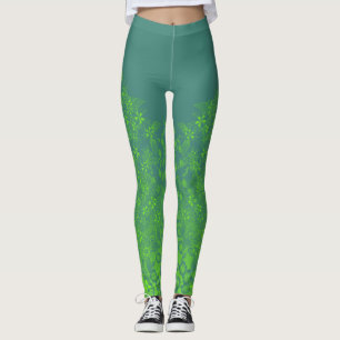 Wildflowers in Green by Aleta Leggings