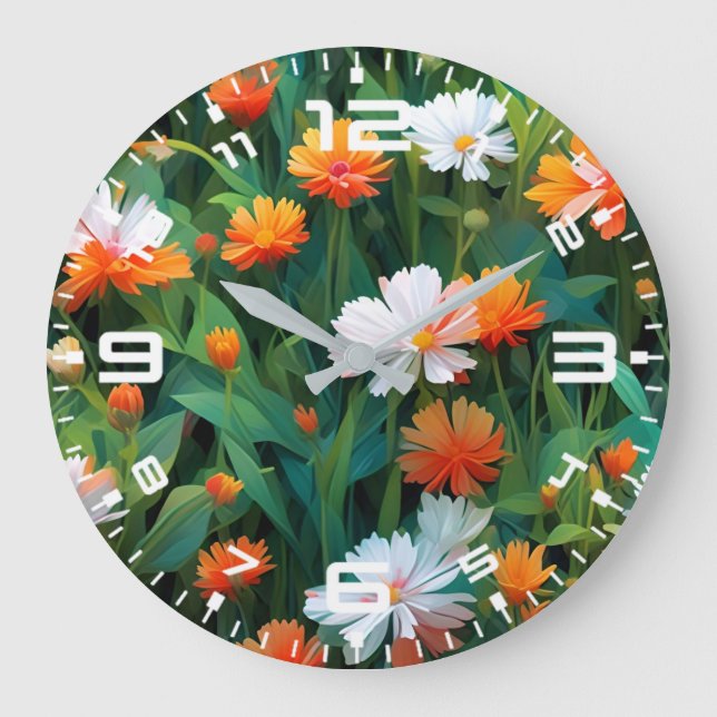 Wildflowers in The Field-20632 Large Clock (Front)