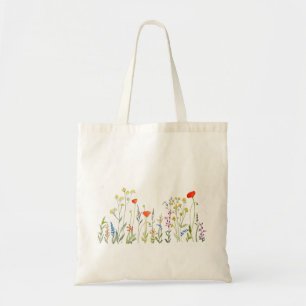 Wildflowers in Watercolors Tote Bag