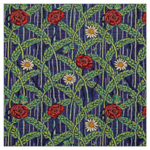 Wildflowers In Wheatfield Pattern Fabric