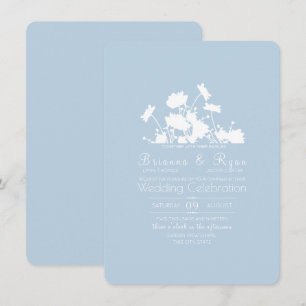 Wildflowers Ink Cornflower Blue Invitation