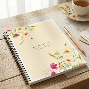 Wildflowers inspired Elegant Simple Trendy  Notebook