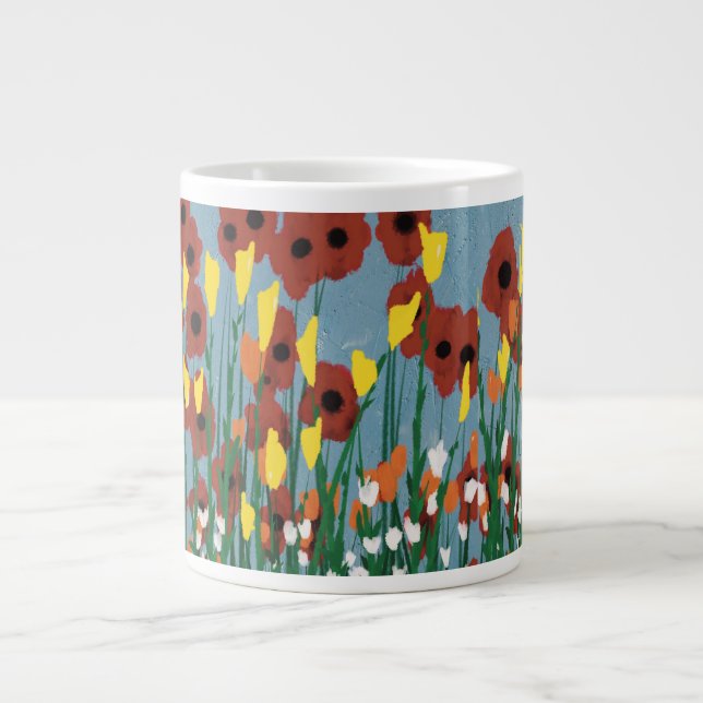 Wildflowers Large Coffee Mug (Front)