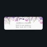 Wildflowers lavender return Address Label<br><div class="desc">Wildflowers lavender return Address Label. Lilac,  purple floral return Address labels. 
Matching items available.</div>
