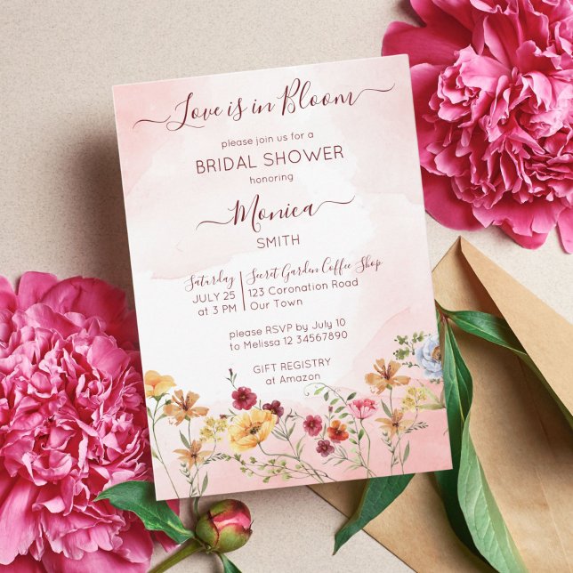 Wildflowers love in bloom bridal shower template (Creator Uploaded)
