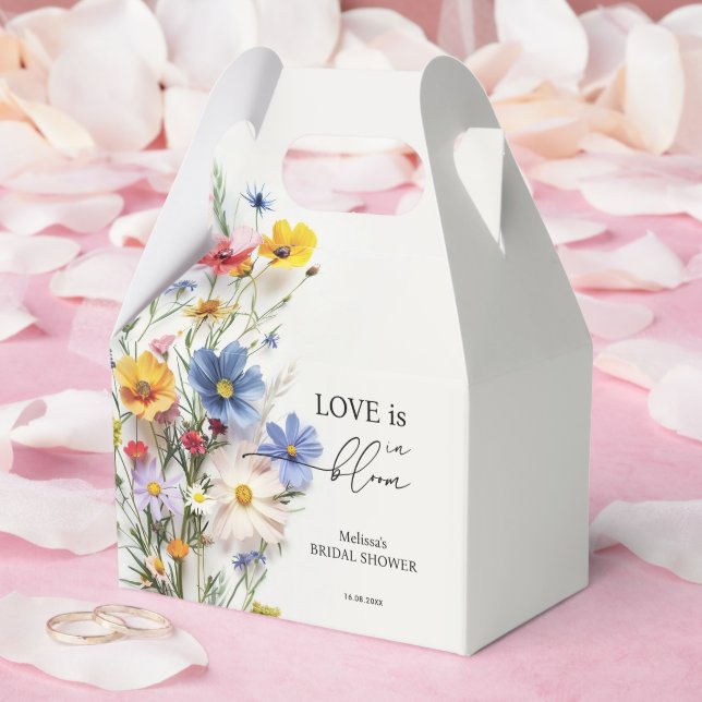 Wildflowers Love is in Bloom Bridal Shower Favor Box (Wedding)