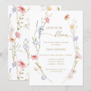 Wildflowers Love is in bloom Bridal Shower Invitation