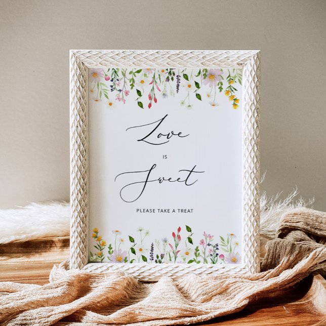 Wildflowers Love is sweet take a treat Poster (Creator Uploaded)
