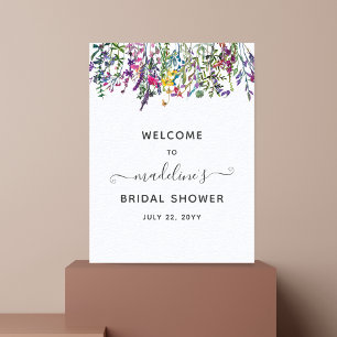 Wildflowers Meadow Bridal Shower Welcome  Poster
