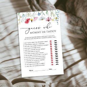 Wildflowers Mommy or Daddy Baby Game