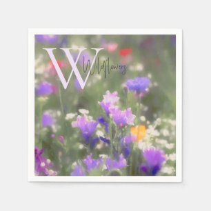 Wildflowers Monogram Napkin