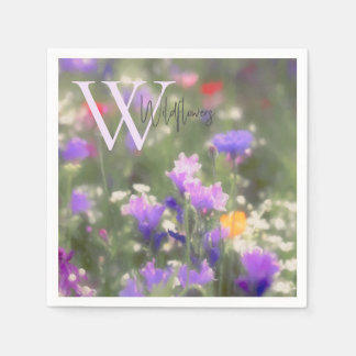 Wildflowers Monogram  Napkin