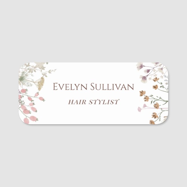 Wildflowers name tag (Front)