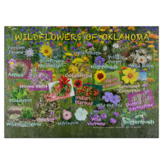 Wildflowers of Oklahoma poster20 cutting board