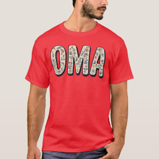 Wildflowers Oma Floral Mothers Day Oma retro T-Shirt