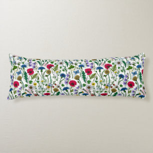 Wildflowers on black body pillow