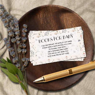 Wildflowers on Ivory Baby Book Request Enclosure Card