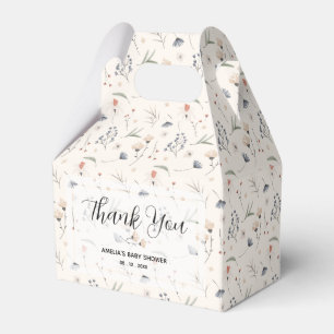 Wildflowers on Ivory Baby Shower Favor Box