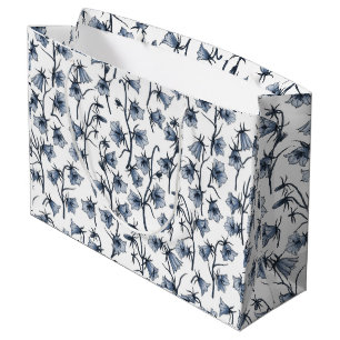 Wildflowers on off white large gift bag