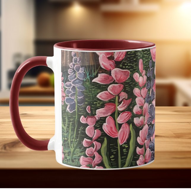 Wildflowers Original Artwork Mug (Elegant Floral Scenery, Unique for Kitchen or Cottage)