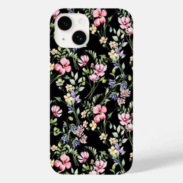 Wildflowers Pattern Case-Mate iPhone Case (Back)