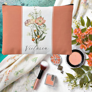 Wildflowers personalized accessory pouch