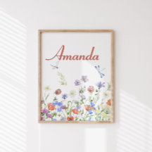 Wildflowers Personalized Custom Name