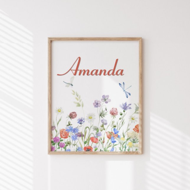 Wildflowers Personalized Custom Name Poster (Creator Uploaded)
