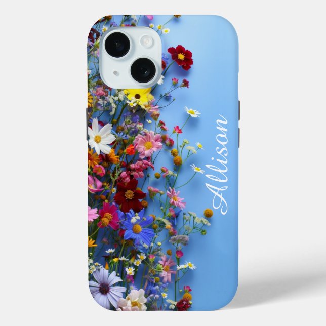 Wildflowers Personalized iPhone Case (Back)