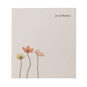Wildflowers Personalized Notepad