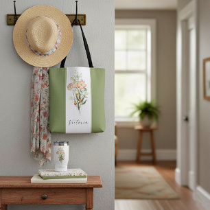 Wildflowers personalized Tote Bag