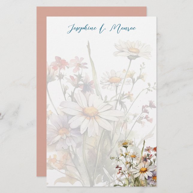 Wildflowers Personalized Writing Paper (Front/Back)
