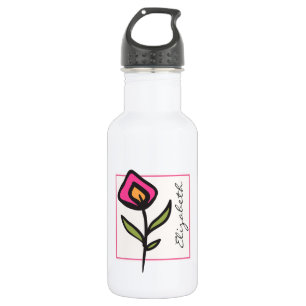 Wildflowers - Pink and Orange Petals Personalized 532 Ml Water Bottle