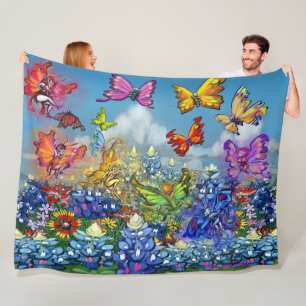 Wildflowers Pixies Celebration Fleece Blanket