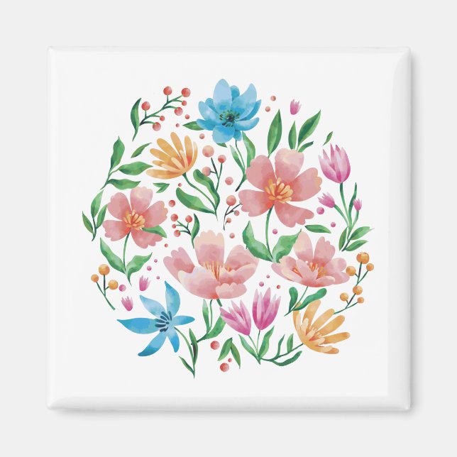 Wildflowers Postcard Magnet (Front)