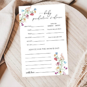 Wildflowers Prediction and Advice Game Card