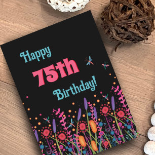 Wildflowers Pretty Customizable Age Birthday Card