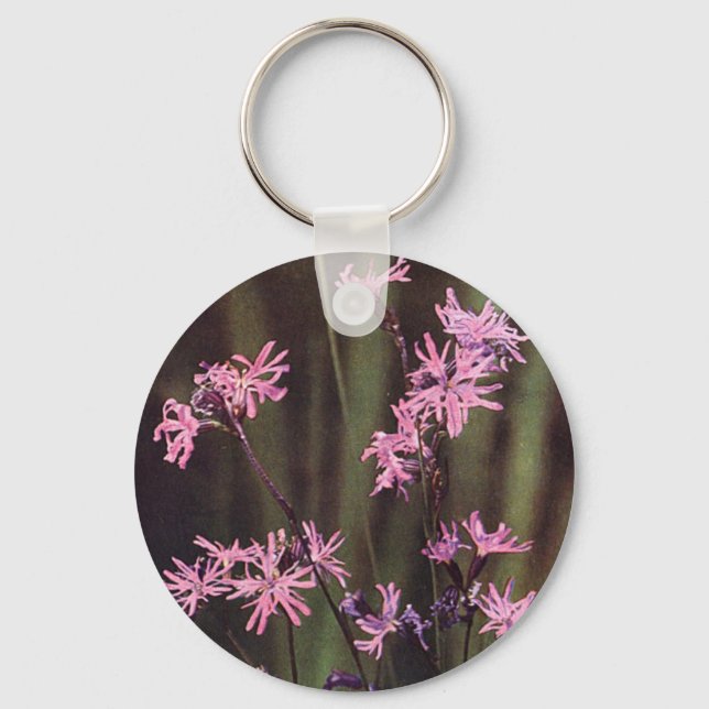 Wildflowers: Ragged Robin Keychain (Front)