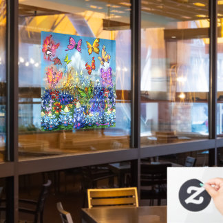 Wildflowers Rainbow Pixies Window Cling