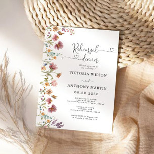 Wildflowers Rehearsal Dinner Invitation