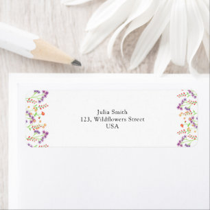 Wildflowers Return Address Label