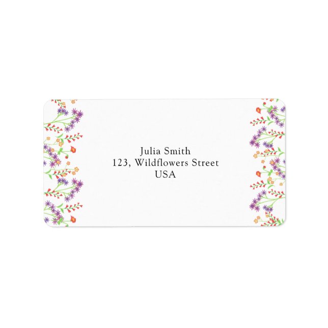 Wildflowers Return Address Label (Front)