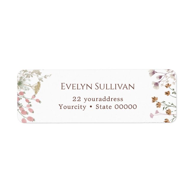 Wildflowers return address label (Front)