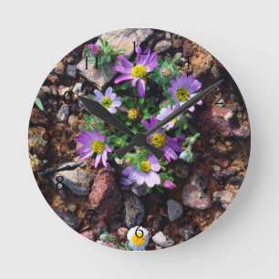 Wildflowers Round Clock
