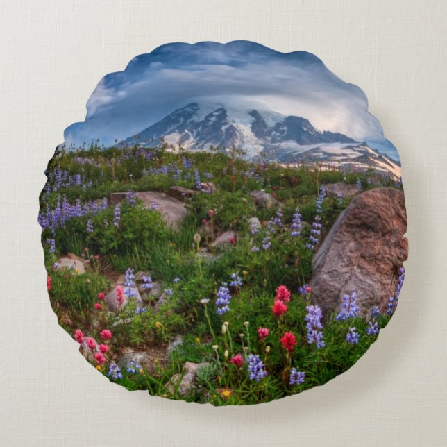 Wildflowers Round Pillow (Front)