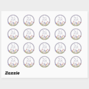 Wildflowers Round Stickers