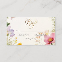 Wildflowers RSVP Wedding Invite