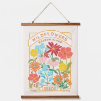 Wildflowers Seed Packet Hanging Tapestry